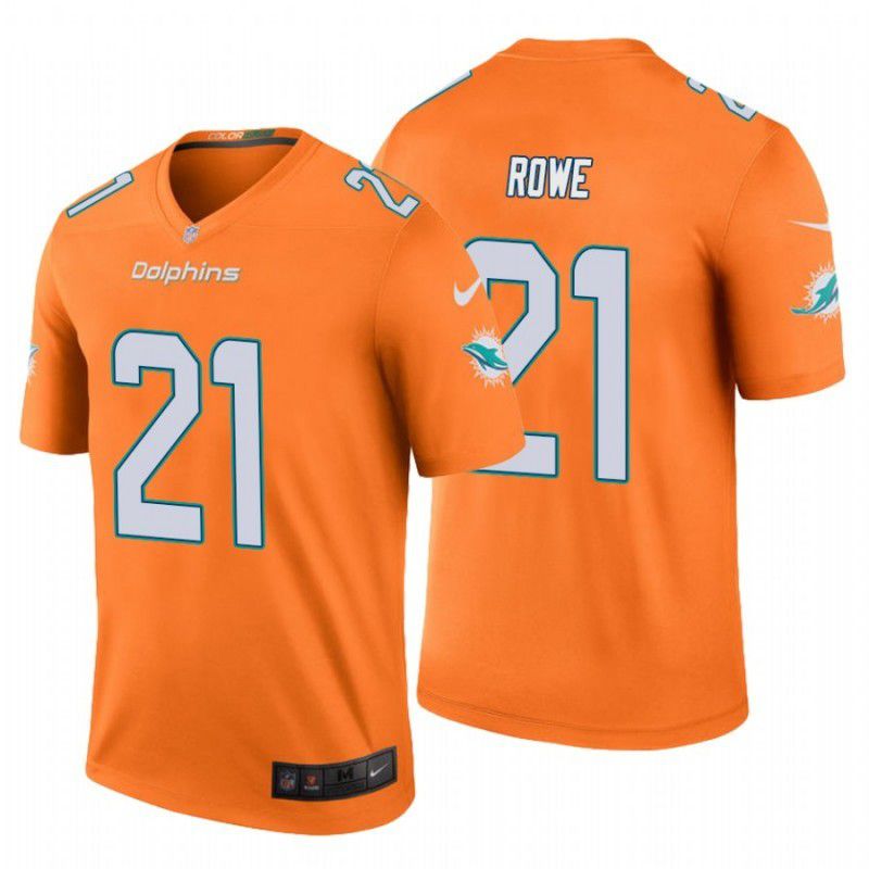 Men Miami Dolphins 21 Eric Rowe Nike Oragne Color Rush Legend NFL Jersey